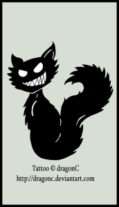 evil-black-cat-tattoo-design